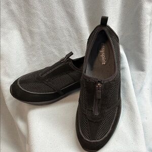 Easy Spirit Women Black Slip-On Loafers Sz 8-1/2
